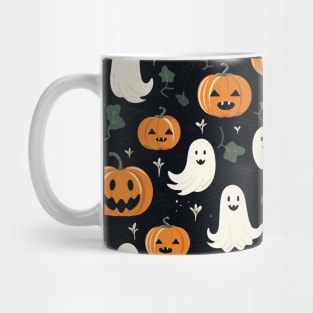 Ghost and pumpkins Halloween pattern Mug